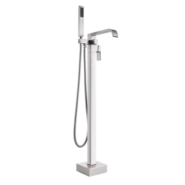 Rainlex Floor Mounted Tub Spout With Diverter And Handshower And Reviews Wayfair 